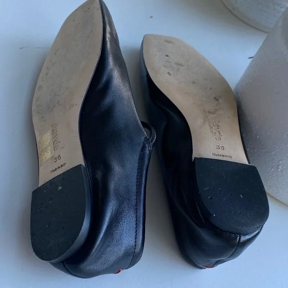 Aeyde Uma Black Nappa Leather Mary Jane ballerina flat Shoes - Picture 5 of 16